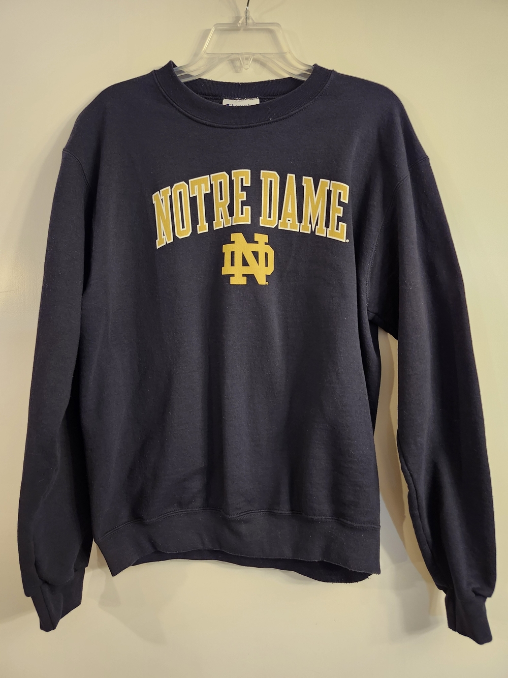 Champion Notre Dame Navy Sweatshirt with Gold Logo